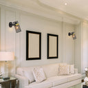 12"H Geo Black Painted Metal Mesh Drum Shade Wall Sconce