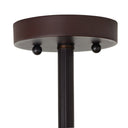 13" H Amelia Blue and Amber Stained Glass Shade Traditional Semi-Flushmount Ceiling Light