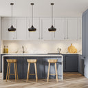 9.75" W 1-Light Mychele Bronze and Gold Metal Pendant Light
