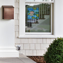 12" H Lotus Pond Stained Glass Window Panel