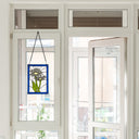 11.25" H Tiffany-Style Daisy Stained Glass Window Panel