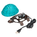4.75" H Raphael Aqua Glass Accent Lamp