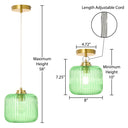 7.25"H Gael Retro Globe Shade Pendant Light