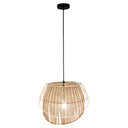 Inez 19"W Black and Jute Pendant Light