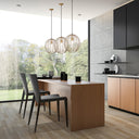 12"W Natalia Wire-Wrapped Caged Globe Shade Pendant Light