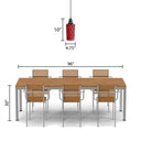 4.75" W 1-Light Tami Glass and Metal Pendant