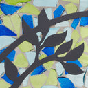 12" W Love Birds Mosaic Stained Glass Window Panel