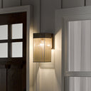 River of Goods Dixsie Brown Brushed Metal Wall-Mounted Outdoor Light