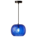 9.8" W Marley Glam Blue Handblown Glass Globe Shade Pendant Light