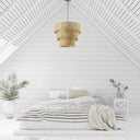 19.75" W 1-Light Antonella Metal and Jute Pendant Light