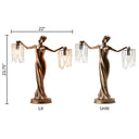 23.75"H Grecian Goddess Beaded  Table Lamp