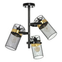 21"H Geo Ceiling Light with Black Metal Shades