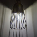 8.25" W Taylor Industrial Blue and Silver Cone-Like Shade Pendant