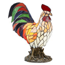 15"H Stained Glass Rooster Accent Lamp-On