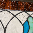 30"L Fleur De Lis Stained Glass Pub Window Panel