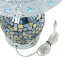 21.75"H Jeweled Metal Shade with Mosaic Base Table Lamp