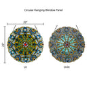 22"H Stained Glass Webbed Heart Window Panel