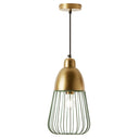 8.25" W Taylor Industrial Emerald Green and Gold Cone-Like Shade Pendant