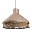 18.5'' W 1-Light Jessica Metal and Cane Transitional Pendant