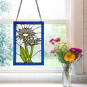 11.25" H Tiffany-Style Daisy Stained Glass Window Panel