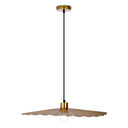 Adalynn 24" Antique Brass Disk-Shaped Wavy Indoor Pendant Lamp