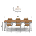 15" 1-Light Elodie Pendant Light Natural Rattan White