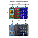 River of Goods 6-Inch Row House Skyline Stained Glass Suncatcher