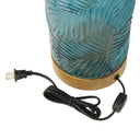 26" H Coco Glass and Mango Wood Table Lamp