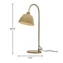26.75" H Kelsey Dome Shade and Gold Arched Base Table Lamp
