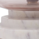 13' H Emily White and Pink Ombre Stacked Base Globe Shade Accent Lamp - River of Goods