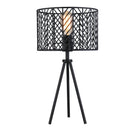 Roisin River of Goods Black Metal Cage-Shade 18.5-Inch Tripod-Base Accent Lamp