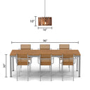 16" W 1-Light Wrenley Metal and Wood Pendant Light