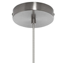 14"W Karla Silver Metal Pendant Light with Fabric Shade