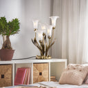 20"H Hand Blown Glass 5 Calla Lily Uplight Accent Lamp