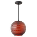9.5" W Scarlett Modern Red Blown Glass Globe Shade Pendant Light
