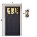 River of Goods Grey Stained Glass and Black Satin Rectangular 1-Light Outdoor Wall Sconce