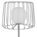 62.75"H Lucai Caged Globe Shade Floor Lamp Silver or Gold