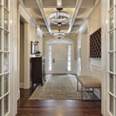 15.25"H Tiered Jeweled Glass and Metal Semi-Flush Mount Lighting Fixture