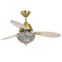 42" W Pierre LED Indoor Multicolored Mosaic Glass Ceiling Fan with Remote Control