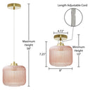 7.25"H Gael Retro Globe Shade Pendant Light