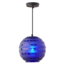 9.5" W Scarlett Modern Blue Blown Glass Globe Shade Pendant Light