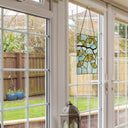 17.5"H Ginkgo Leaf Stained Glass Window Panel