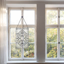 20" H Clear Floral Beveled Glass Window Panel