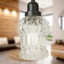 4.5" W 1-Light Luna Glass and Metal Pendant