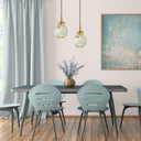 9 in. Gold 1-Light Pendant with Gold and Cream Ombre Mercury Glass Shade