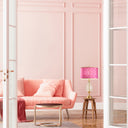 30.5" H Colette Fuchsia Drum Shade Geometric Glass Table Lamp
