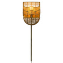 25.75"H Brushed Gold Iron Wall Sconce with Hemp Rope Shade
