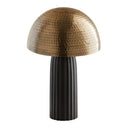 14.5" H Dieter Brass Dome Shade Cylinder Table Lamp