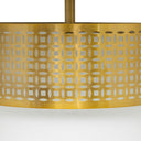 10.125"H Xander Mixed-Material Drum Shade Ceiling Light