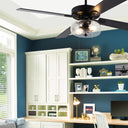 52"W Liza Black 4-Blade LED Ceiling Fan